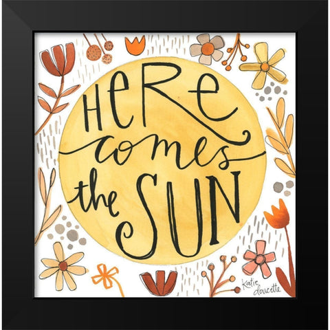 Sun Black Modern Wood Framed Art Print by Doucette, Katie
