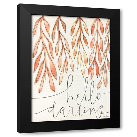 Hello Darling Black Modern Wood Framed Art Print with Double Matting by Doucette, Katie