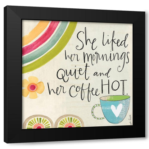 Quiet Mornings Black Modern Wood Framed Art Print by Doucette, Katie