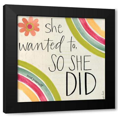 She Wanted To Black Modern Wood Framed Art Print by Doucette, Katie