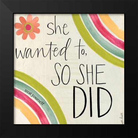 She Wanted To Black Modern Wood Framed Art Print by Doucette, Katie