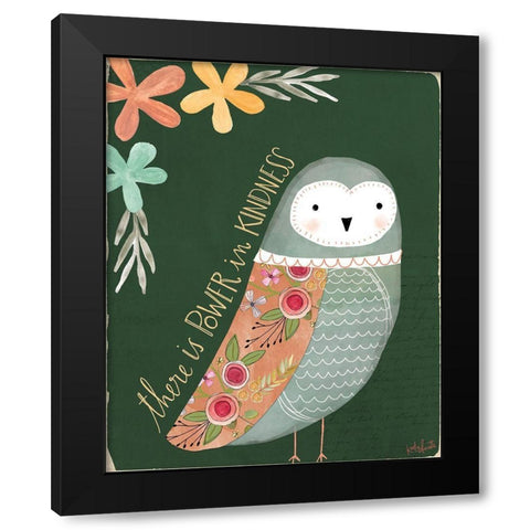 Power in Kindness Black Modern Wood Framed Art Print by Doucette, Katie