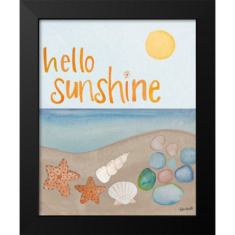 Hello-Sunshine Black Modern Wood Framed Art Print by Doucette, Katie