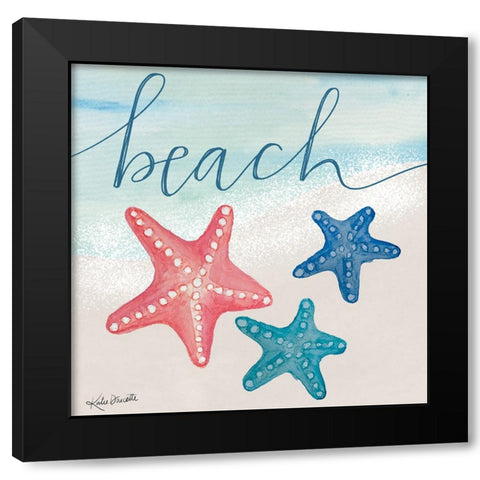 Beach Black Modern Wood Framed Art Print by Doucette, Katie