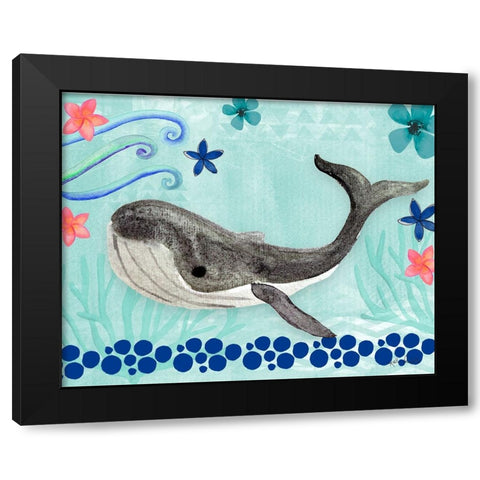 Whale Black Modern Wood Framed Art Print by Doucette, Katie