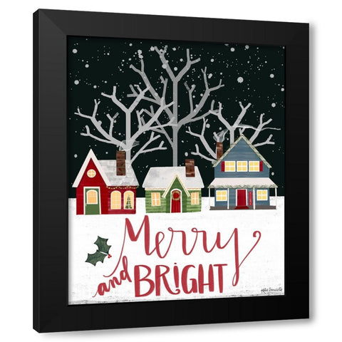 Merry Bright Black Modern Wood Framed Art Print with Double Matting by Doucette, Katie