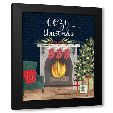 Cozy Christmas Black Modern Wood Framed Art Print with Double Matting by Doucette, Katie