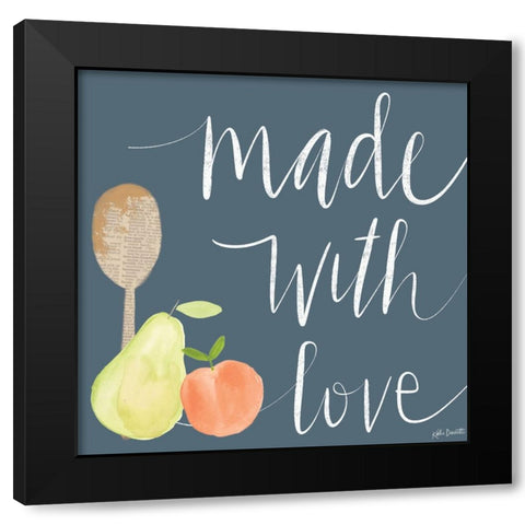 Made With Love Black Modern Wood Framed Art Print by Doucette, Katie