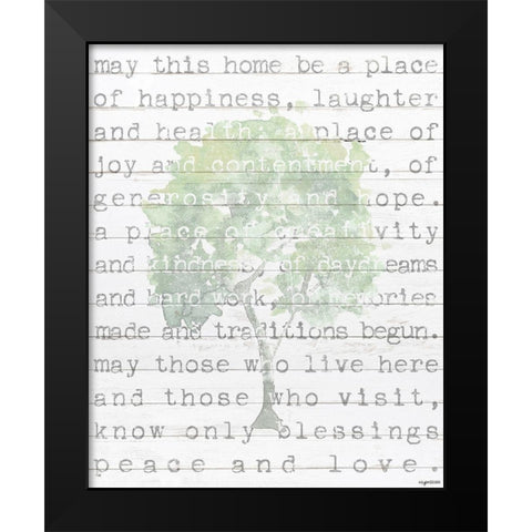 This Home Black Modern Wood Framed Art Print by Brown, Kyra