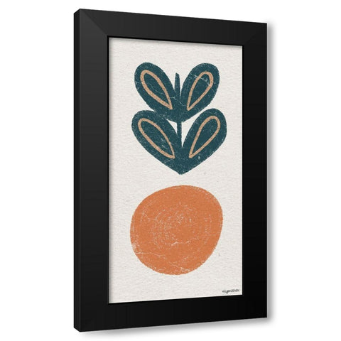 Retro Orange Black Modern Wood Framed Art Print with Double Matting by Brown, Kyra