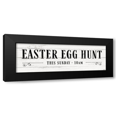 Easter Egg Hunt Black Modern Wood Framed Art Print with Double Matting by Brown, Kyra
