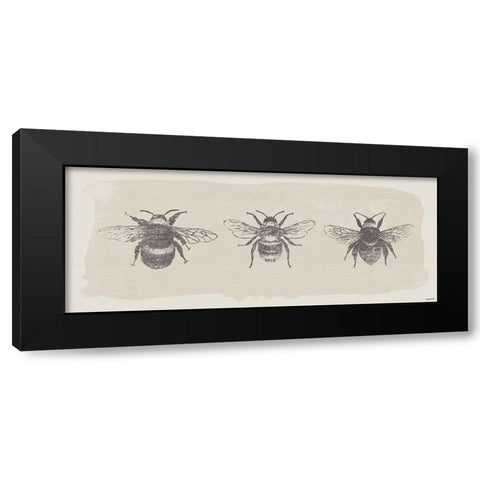 Three Bees Black Modern Wood Framed Art Print with Double Matting by Brown, Kyra