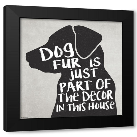 Dog Fur Black Modern Wood Framed Art Print by Brown, Kyra