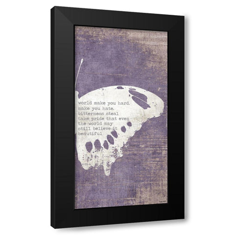 Right Butterfly Black Modern Wood Framed Art Print with Double Matting by Brown, Kyra