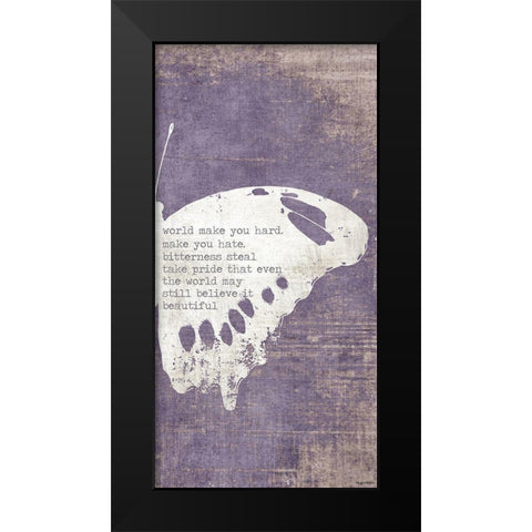 Right Butterfly Black Modern Wood Framed Art Print by Brown, Kyra