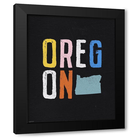 Oregon Black Modern Wood Framed Art Print with Double Matting by Brown, Kyra