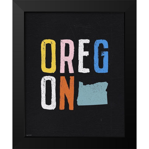 Oregon Black Modern Wood Framed Art Print by Brown, Kyra