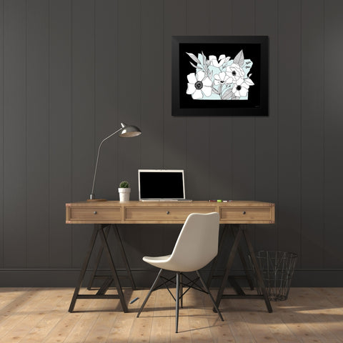 Oregon Flowers Black Modern Wood Framed Art Print by Brown, Kyra