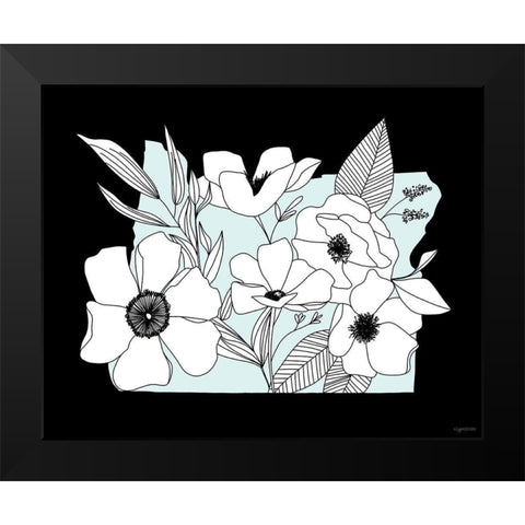 Oregon Flowers Black Modern Wood Framed Art Print by Brown, Kyra