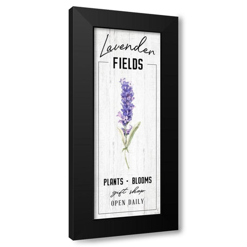 Lavender Fields Black Modern Wood Framed Art Print by Brown, Kyra