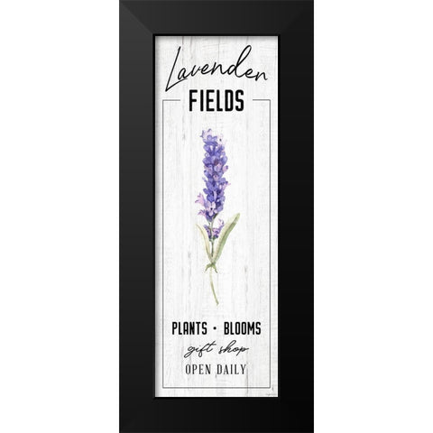 Lavender Fields Black Modern Wood Framed Art Print by Brown, Kyra