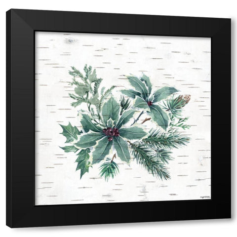 Jade Floral Black Modern Wood Framed Art Print by Brown, Kyra