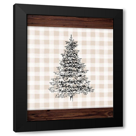 Sketchy Tree Black Modern Wood Framed Art Print by Brown, Kyra
