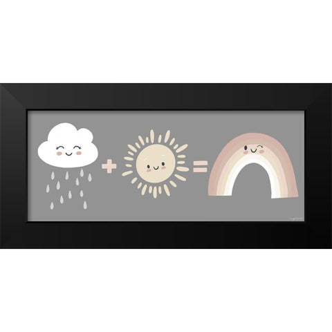 Neutral Rainbow Black Modern Wood Framed Art Print by Brown, Kyra