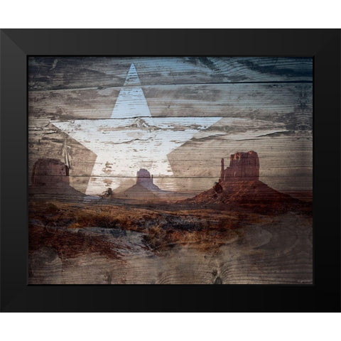 Desert Star Black Modern Wood Framed Art Print by Brown, Kyra