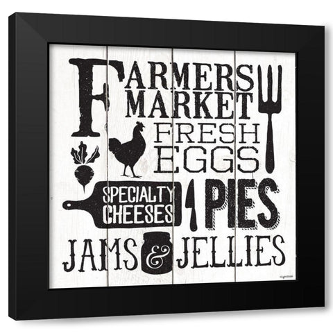 Farmers Market Black Modern Wood Framed Art Print with Double Matting by Brown, Kyra