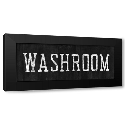 Washroom Black Modern Wood Framed Art Print with Double Matting by Brown, Kyra