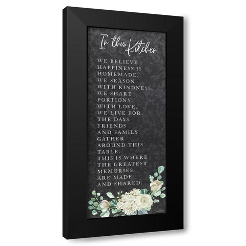 In This Kitchen Black Modern Wood Framed Art Print by Brown, Kyra