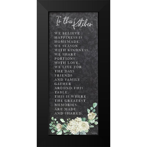 In This Kitchen Black Modern Wood Framed Art Print by Brown, Kyra
