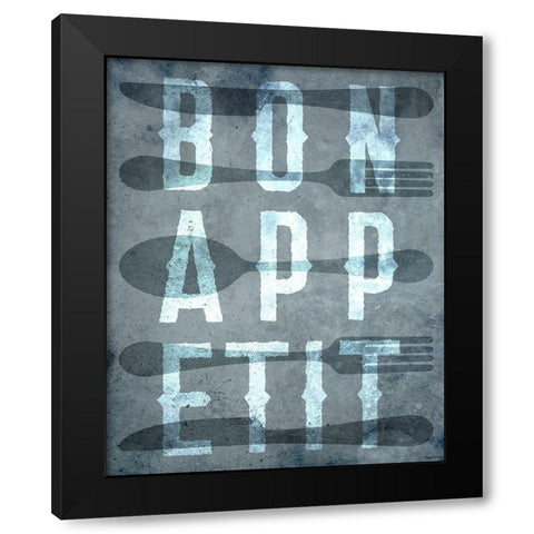 Bon Appetit Black Modern Wood Framed Art Print with Double Matting by Brown, Kyra