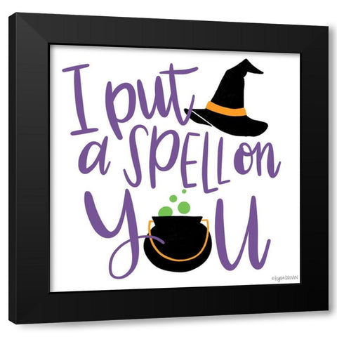 Spell Black Modern Wood Framed Art Print by Brown, Kyra
