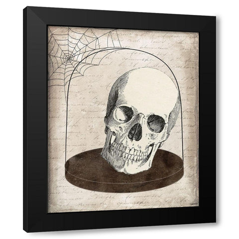 Skull Jar Black Modern Wood Framed Art Print by Brown, Kyra
