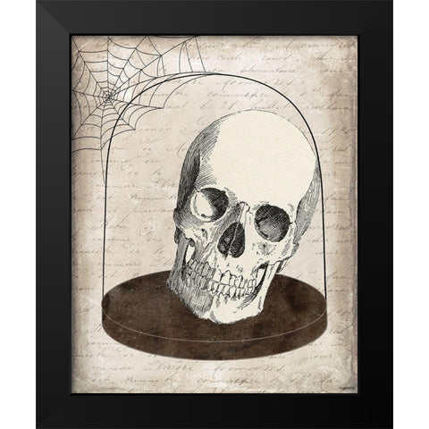 Skull Jar Black Modern Wood Framed Art Print by Brown, Kyra
