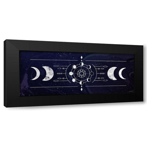 Purple Moons Black Modern Wood Framed Art Print with Double Matting by Brown, Kyra