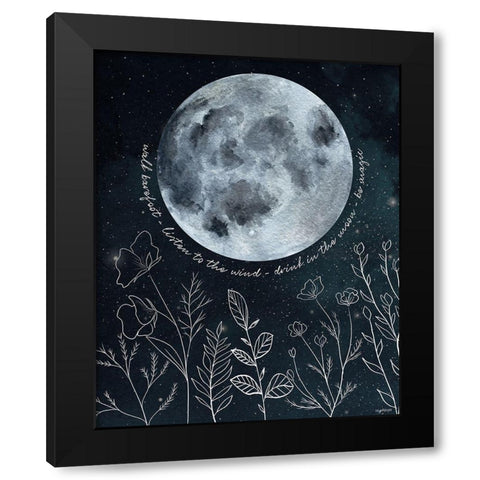 Be Magic Black Modern Wood Framed Art Print by Brown, Kyra