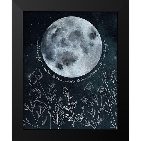 Be Magic Black Modern Wood Framed Art Print by Brown, Kyra