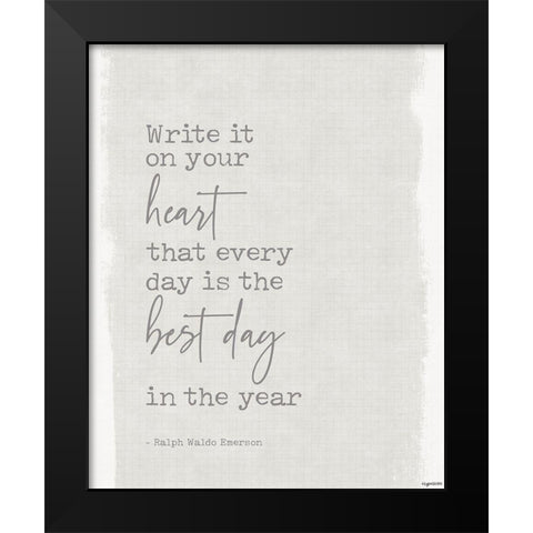 Best Day Black Modern Wood Framed Art Print by Brown, Kyra
