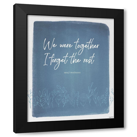 We Were Together Black Modern Wood Framed Art Print by Brown, Kyra