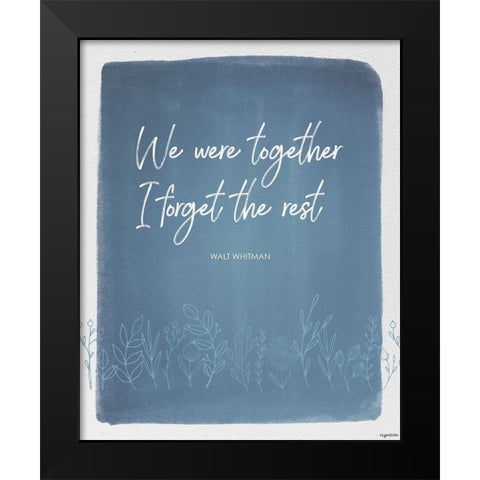 We Were Together Black Modern Wood Framed Art Print by Brown, Kyra