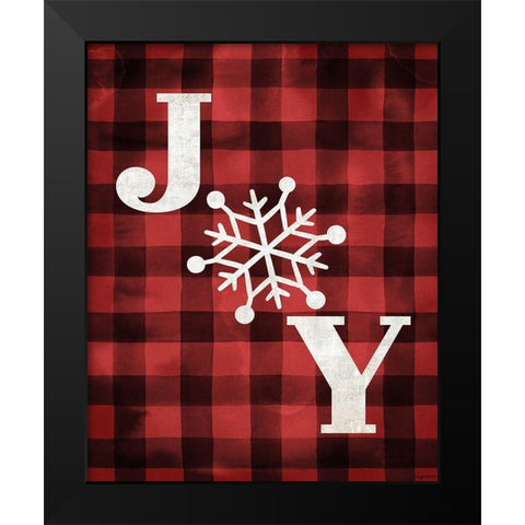 Plaid Joy Black Modern Wood Framed Art Print by Brown, Kyra