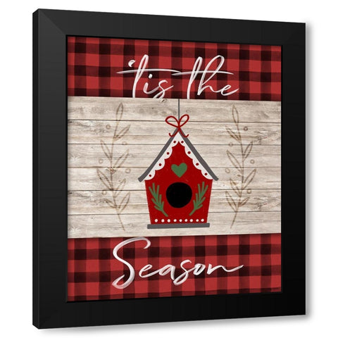 Tis the Season Black Modern Wood Framed Art Print with Double Matting by Brown, Kyra