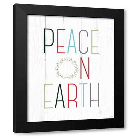 Peace on Earth   Black Modern Wood Framed Art Print with Double Matting by Brown, Kyra
