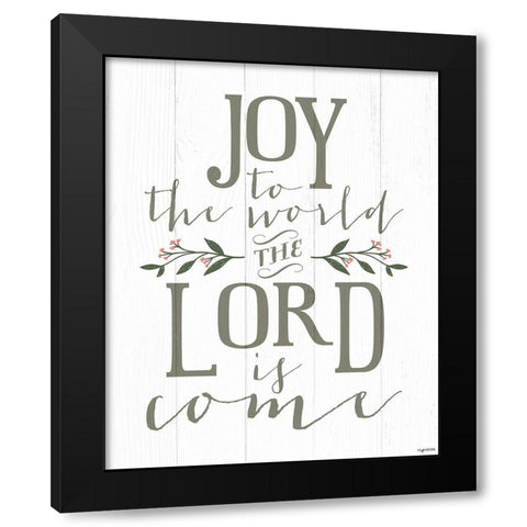 Joy to the World Black Modern Wood Framed Art Print by Brown, Kyra