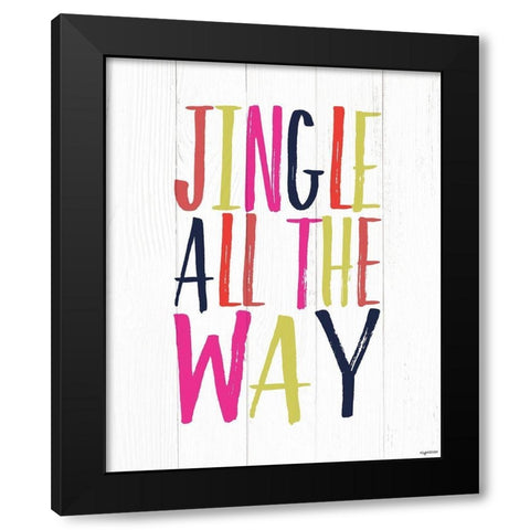 Jingle All the Way Black Modern Wood Framed Art Print with Double Matting by Brown, Kyra