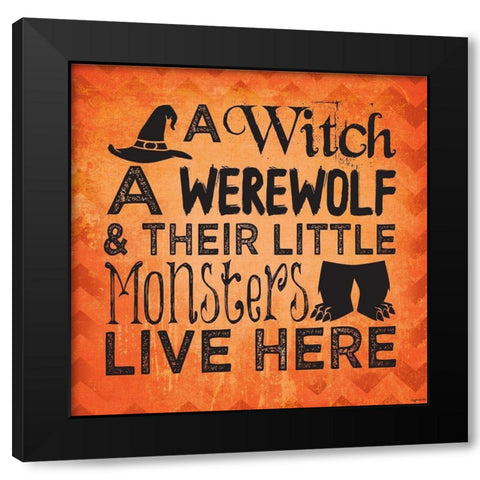 Witch Werewolf Black Modern Wood Framed Art Print with Double Matting by Brown, Kyra