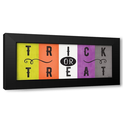 Trick or Treat Stripes Black Modern Wood Framed Art Print with Double Matting by Brown, Kyra